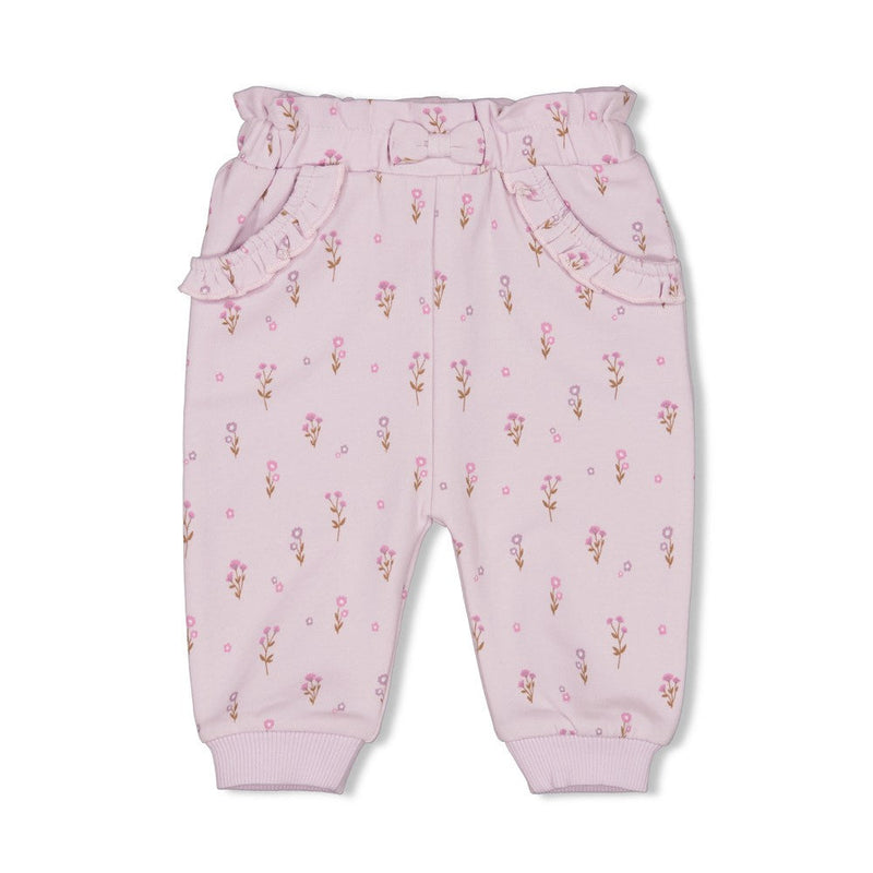 Meisjes Broek AOP - Flower Ranch van Feetje in de kleur Lila in maat 86.