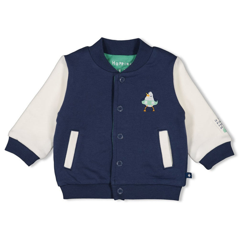 Jongens Omkeerbaar bomberjack - Seaside Happiness van Feetje in de kleur Indigo in maat 86.