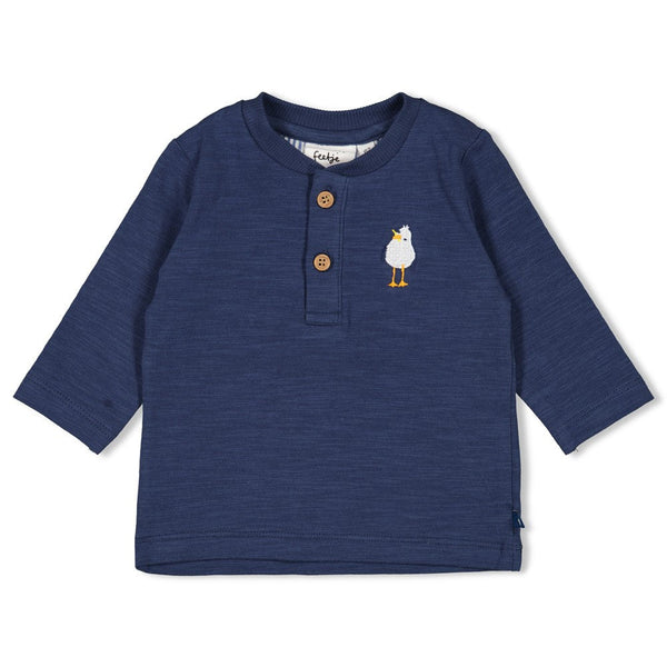 Jongens Longsleeve - Seaside Happiness van Feetje in de kleur Indigo in maat 86.
