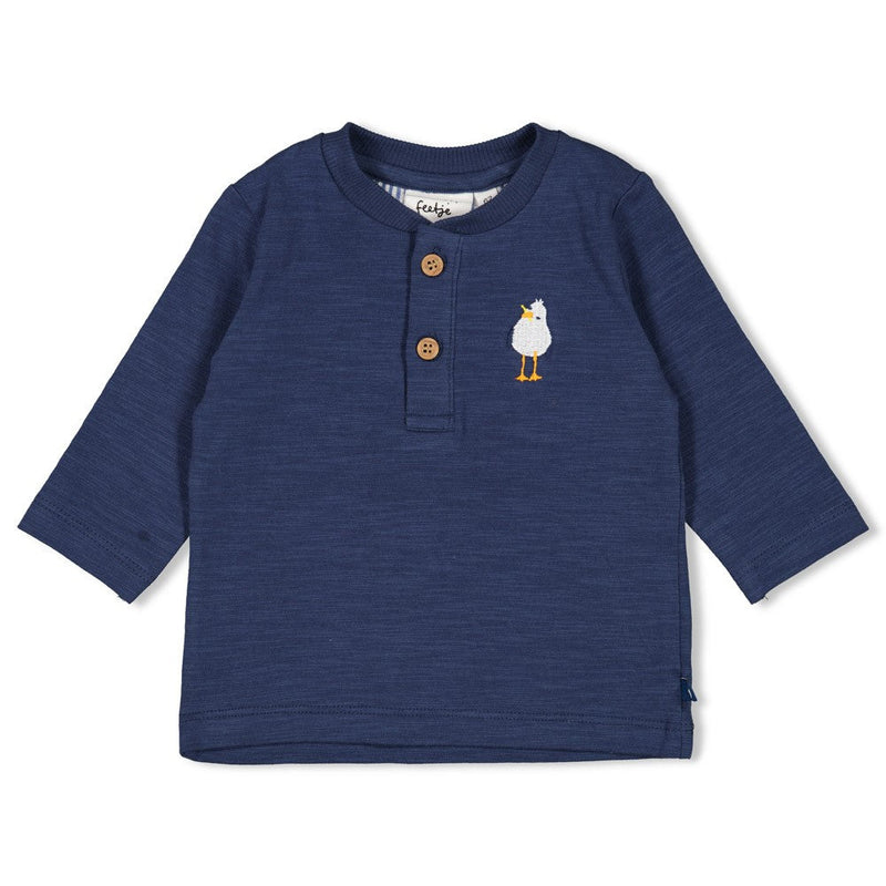Jongens Longsleeve - Seaside Happiness van Feetje in de kleur Indigo in maat 86.