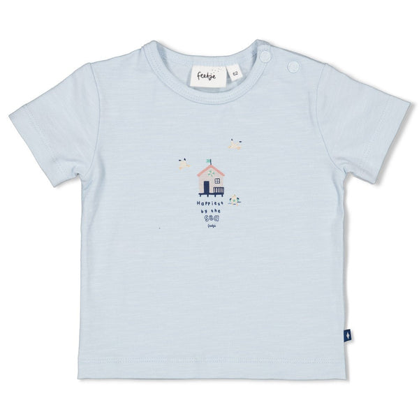 Jongens T-shirt - Seaside Happiness van Feetje in de kleur Blauw in maat 86.