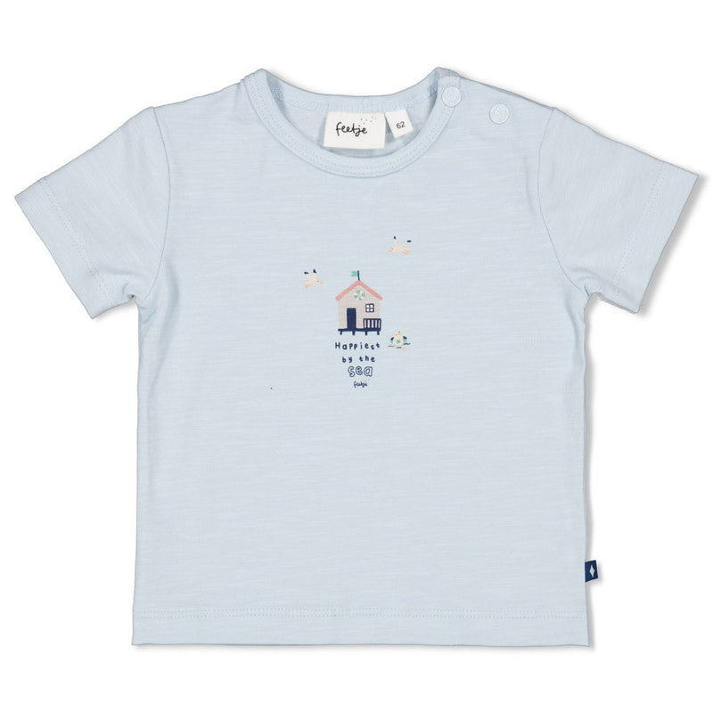 Jongens T-shirt - Seaside Happiness van Feetje in de kleur Blauw in maat 86.