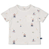 Jongens T-shirt AOP - Seaside Happiness van Feetje in de kleur Offwhite in maat 86.