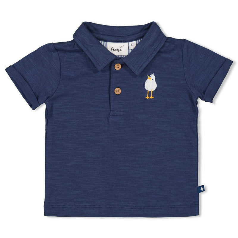 Jongens Polo - Seaside Happiness van Feetje in de kleur Indigo in maat 86.
