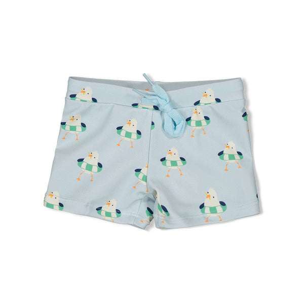 Jongens Zwembroekje AOP - Seaside Happiness van Feetje in de kleur Blauw in maat 86.