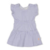 Meisjes Jurk crinkle streep k/m - Sea La Vie van Feetje in de kleur Lavendel in maat 86.