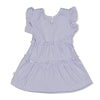 Meisjes Jurk crinkle streep k/m - Sea La Vie van Feetje in de kleur Lavendel in maat 86.