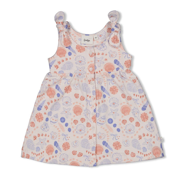 Meisjes Jurk AOP - Sea La Vie van Feetje in de kleur l.Roze in maat 86.