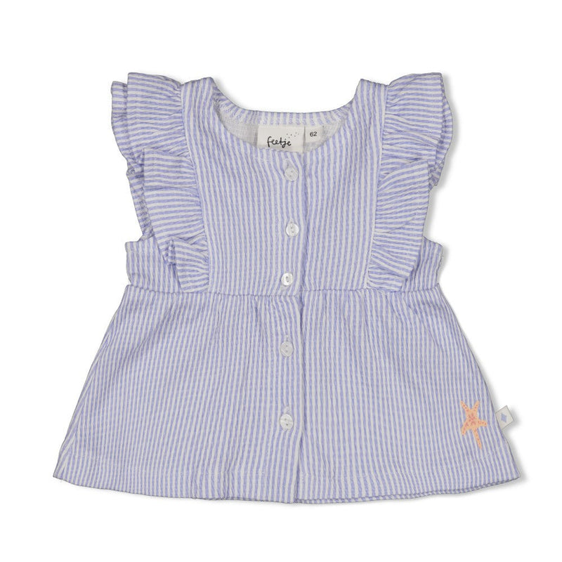 Meisjes Top streep crinkle - Sea La Vie van Feetje in de kleur Lavendel in maat 86.
