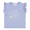 Meisjes T-shirt - Sea La Vie van Feetje in de kleur Lavendel in maat 86.