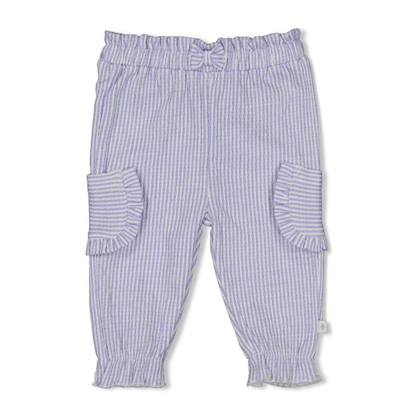 Meisjes Broek crinkle streep - Sea La Vie van Feetje in de kleur Lavendel in maat 86.