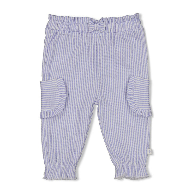 Meisjes Broek crinkle streep - Sea La Vie van Feetje in de kleur Lavendel in maat 86.