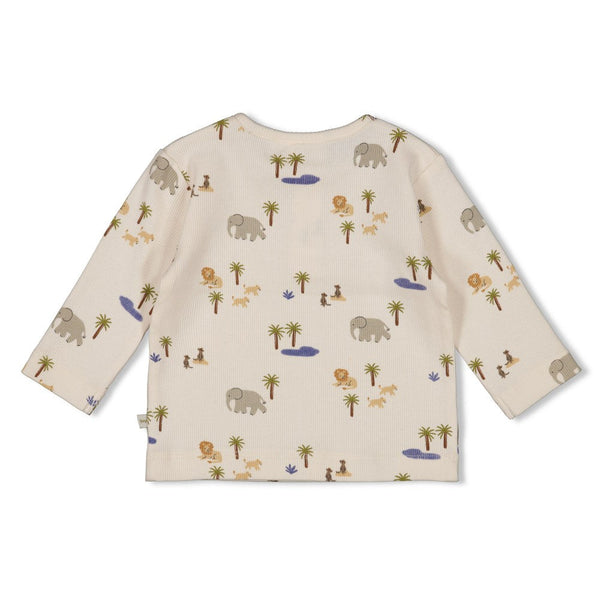 Feetje Longsleeve rib AOP - Safari Savage