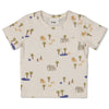 Jongens T-shirt AOP - Safari Savage van Feetje in de kleur Offwhite in maat 86.