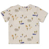 Jongens T-shirt AOP - Safari Savage van Feetje in de kleur Offwhite in maat 86.
