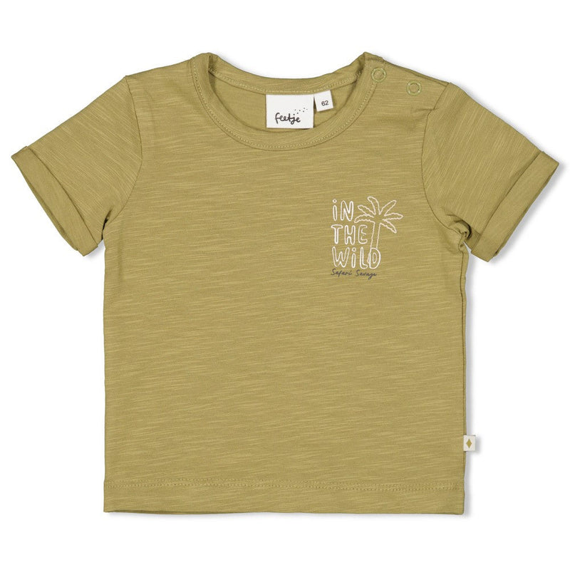 Jongens T-shirt - Safari Savage van Feetje in de kleur Groen in maat 86.