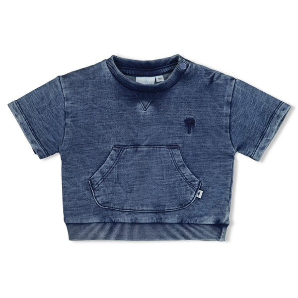 Jongens T-shirt jogg denim relaxed fit - Safari Savage van Feetje in de kleur L.blauw denim in maat 86.