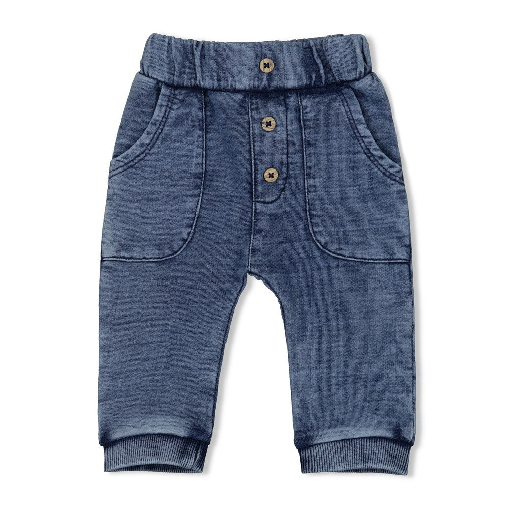 Jongens Broek jogg denim - Safari Savage van Feetje in de kleur L.blauw denim in maat 86.