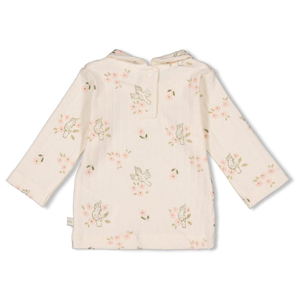 Feetje Longsleeve pointelle rib AOP - Let Your Dreams Blossom