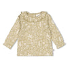 Meisjes Longsleeve crinkle ruches AOP - Let Your Dreams Blossom van Feetje in de kleur Groen in maat 86.
