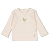 Meisjes Longsleeve pointelle rib - Let Your Dreams Blossom van Feetje in de kleur Offwhite in maat 86.