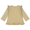Meisjes Longsleeve ruches - Let Your Dreams Blossom van Feetje in de kleur Groen in maat 86.