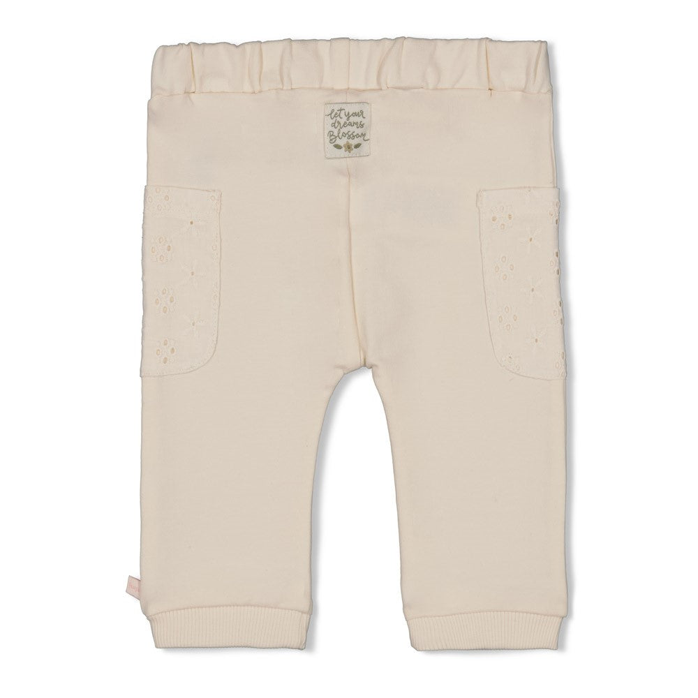 Meisjes Broek - Let Your Dreams Blossom van Feetje in de kleur Offwhite in maat 86.