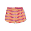 Meisjes Short streep badstof - Love Peace Aloha van Feetje in de kleur Perzik in maat 86.