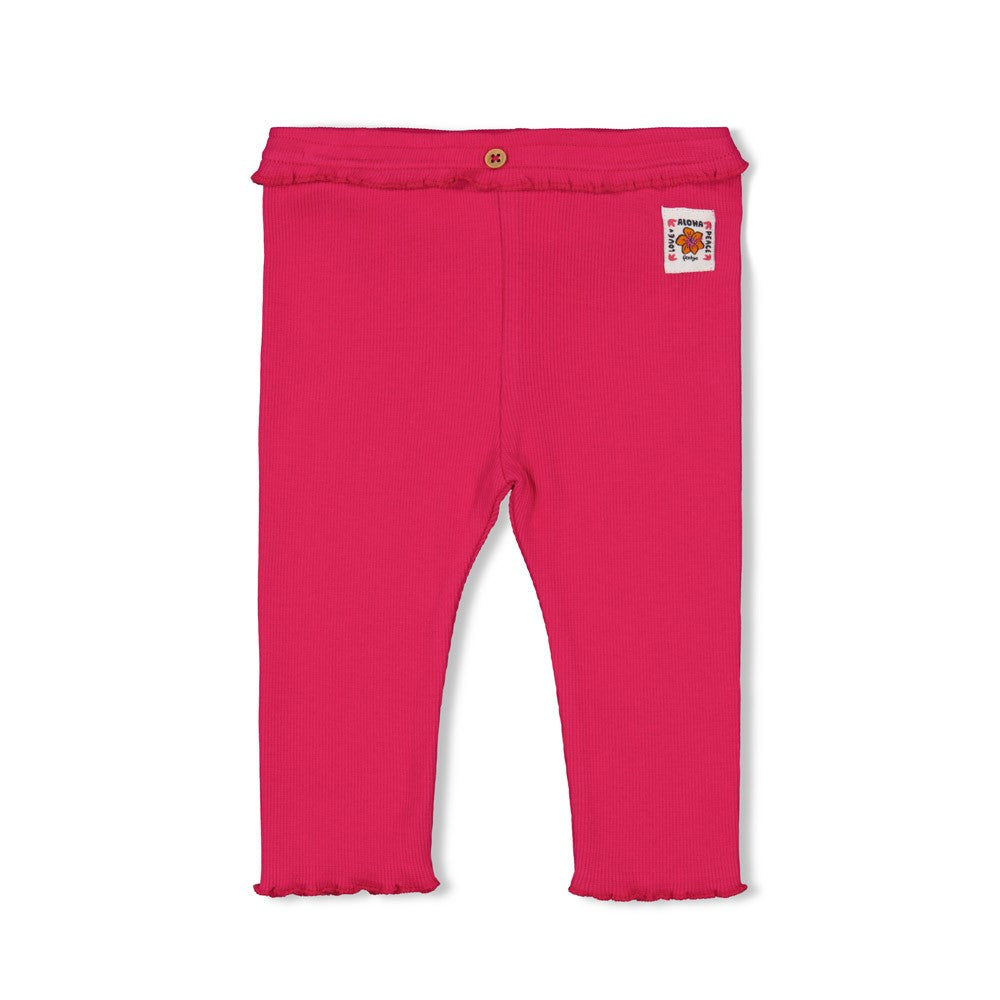 Feetje Legging rib - Love Peace Aloha