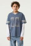 Jongens T-Shirt  van Garcia in de kleur Jay Blue in maat 176.