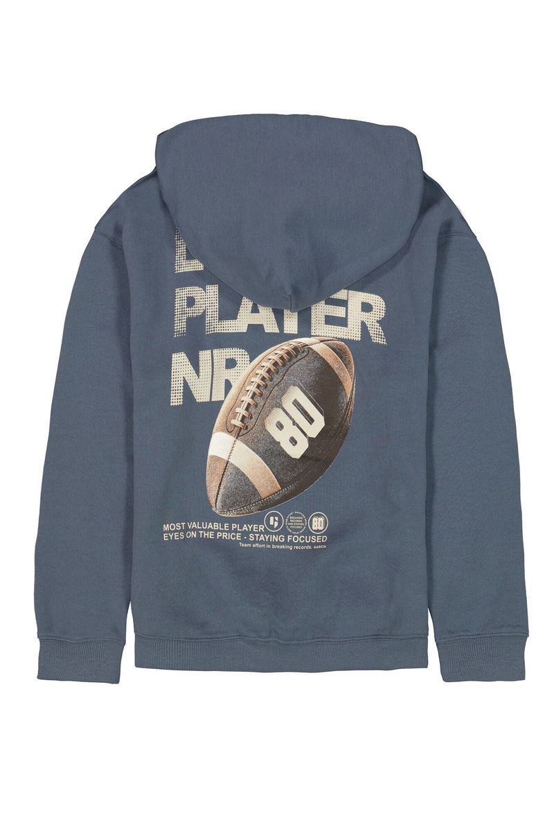 Jongens Hooded sweater van Garcia in de kleur Jay Blue in maat 176.