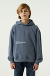 Jongens Hooded sweater van Garcia in de kleur Jay Blue in maat 176.