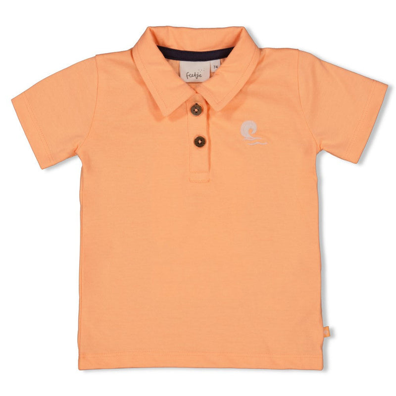 Jongens Polo - Lagoon Legends van Feetje in de kleur Neon Oranje in maat 86.