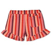Meisjes Short streep seersucker - Salsa Sunset van Feetje in de kleur Zalm in maat 86.