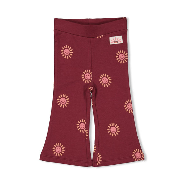 Meisjes Flare broek AOP - Salsa Sunset van  in de kleur Bordeaux in maat 86.