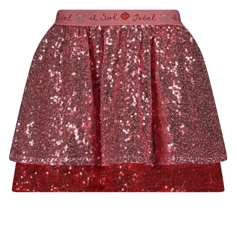 Meisjes Pailetten rok - Salsa Sunset van Jubel in de kleur Roze in maat 128.