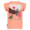 Meisjes T-shirt met backprint - Salsa Sunset van Jubel in de kleur Zalm in maat 128.