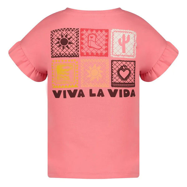 Jubel T-shirt met backprint - Salsa Sunset