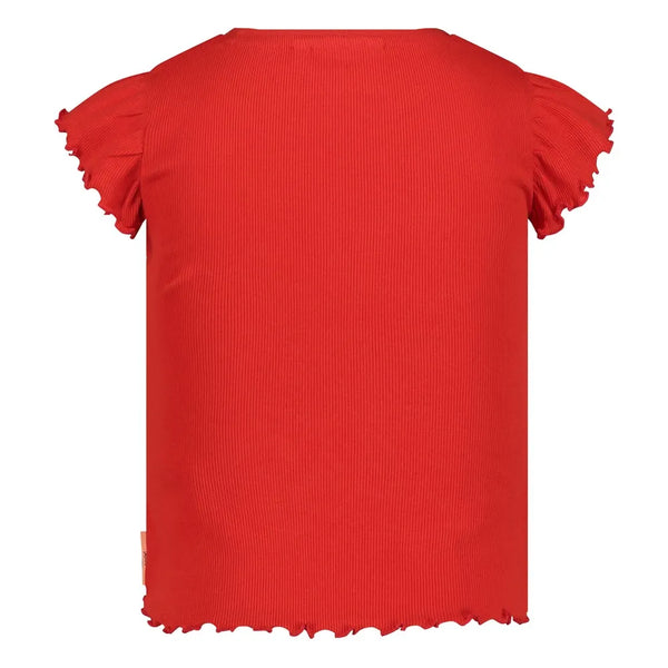 Jubel T-shirt rib - Salsa Sunset