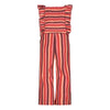 Meisjes Jumpsuit streep seersucker - Salsa Sunset van Jubel in de kleur Zalm in maat 128.