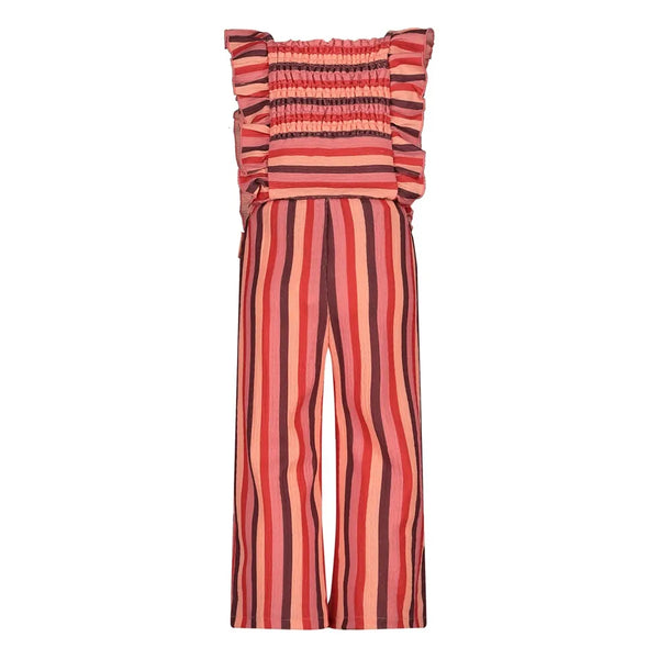 Jubel Jumpsuit streep seersucker - Salsa Sunset