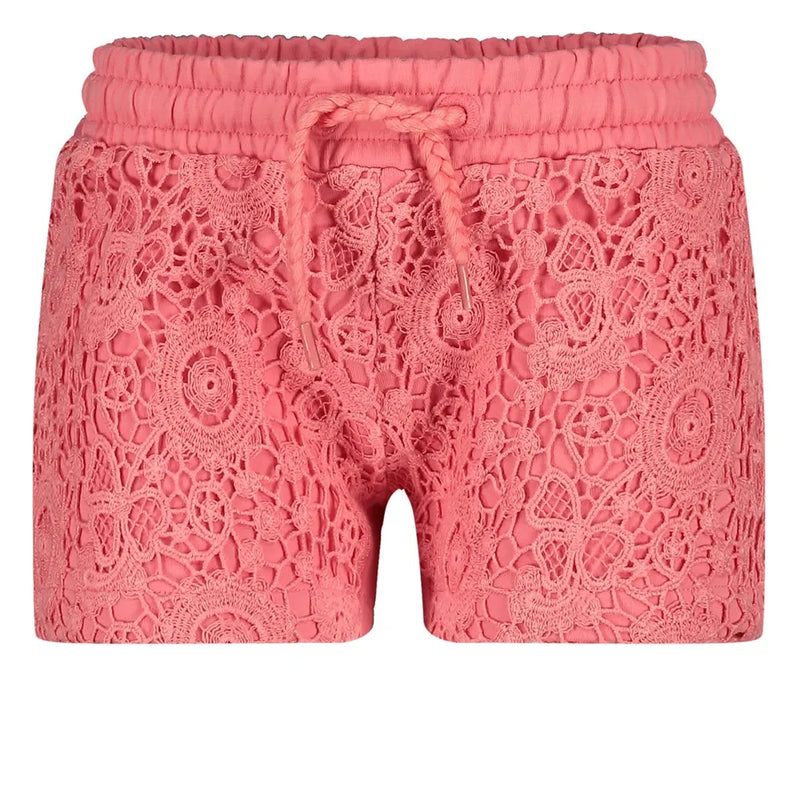 Meisjes Short met crochetdetail - Salsa Sunset van Jubel in de kleur Roze in maat 128.