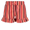 Meisjes Short streep seersucker - Salsa Sunset van Jubel in de kleur Zalm in maat 128.