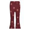 Meisjes Flared broek AOP - Salsa Sunset van Jubel in de kleur Bordeaux in maat 128.