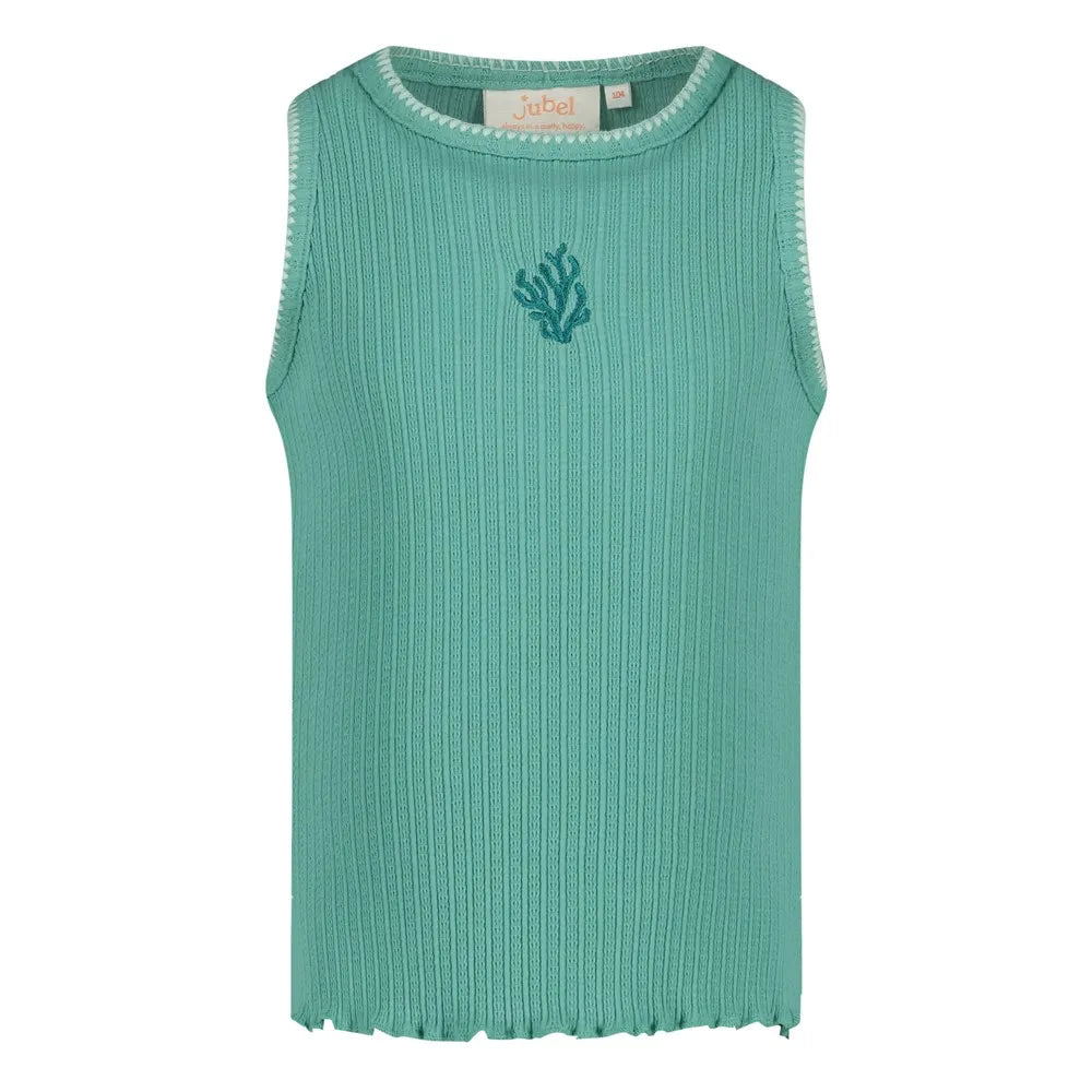 Jubel Singlet pointelle rib - Lazy Lagoon