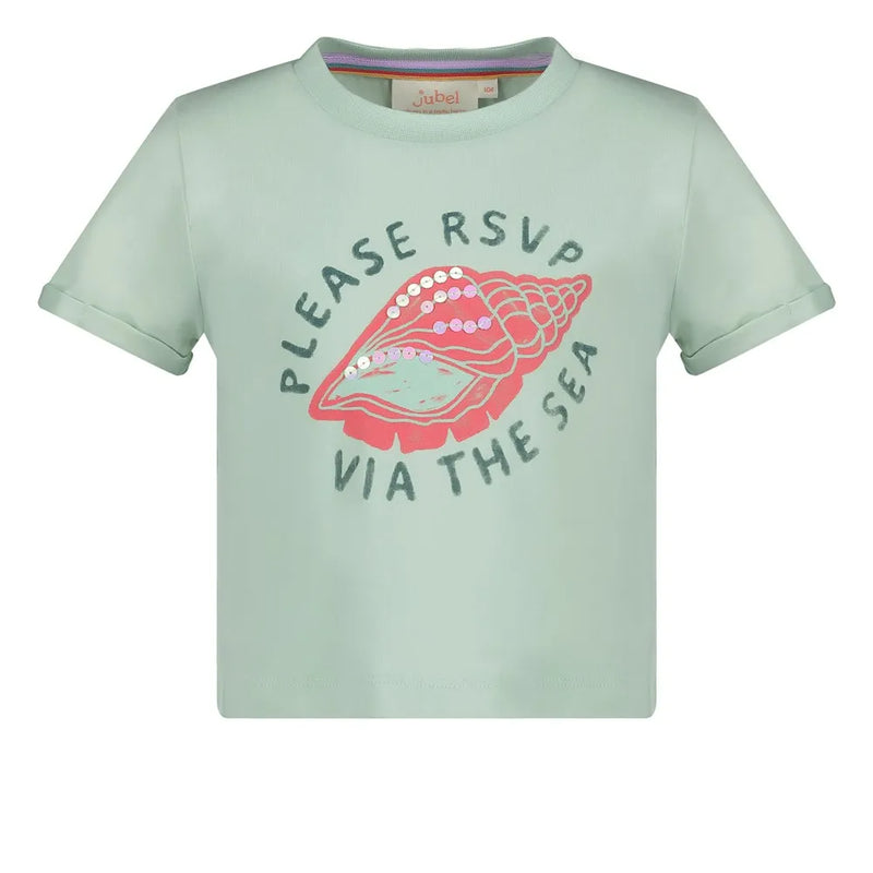 Meisjes T-shirt - Lazy Lagoon van Jubel in de kleur Mint in maat 128.
