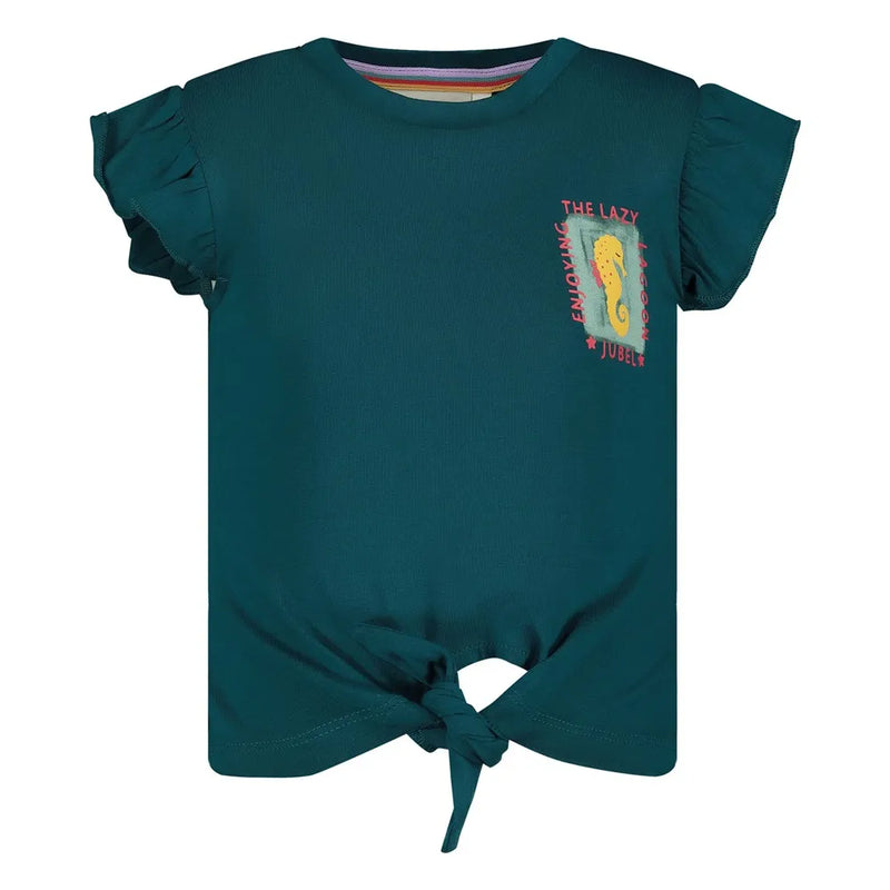 Meisjes Top - Lazy Lagoon van Jubel in de kleur Petrol in maat 128.