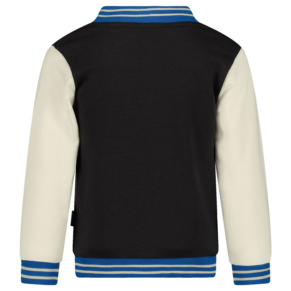 Jongens Sweatvest - Run the Day van Sturdy in de kleur Antraciet in maat 128.