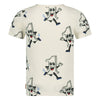 Jongens T-shirt AOP - Run the Day van Sturdy in de kleur Offwhite in maat 128.