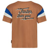 Jongens T-shirt oversized - Run the Day van Sturdy in de kleur Hazelnoot in maat 128.